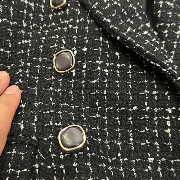 Rachel Zoe black and sliver tweed jacket size small - Picture 10 of 12